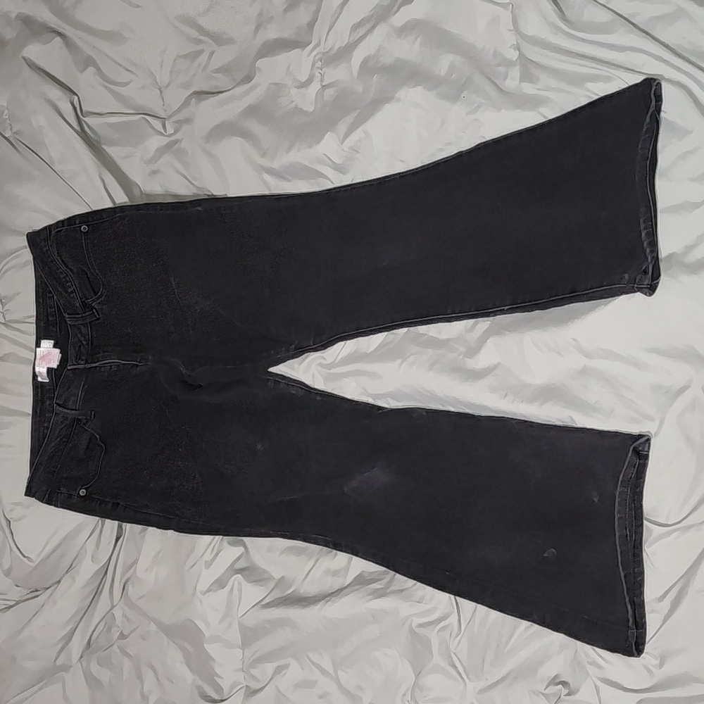 🎆 No Boundaries Black Bootcut Jeans | Women’s Size 15 | Goth Denim